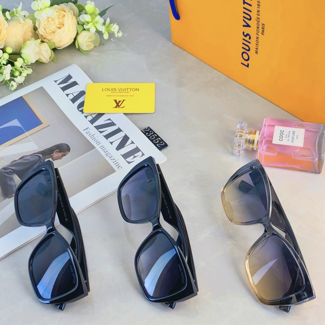 。。Louis vuitto*墨镜女潮高级感ins时尚街拍复古凹造型防紫外线太阳镜