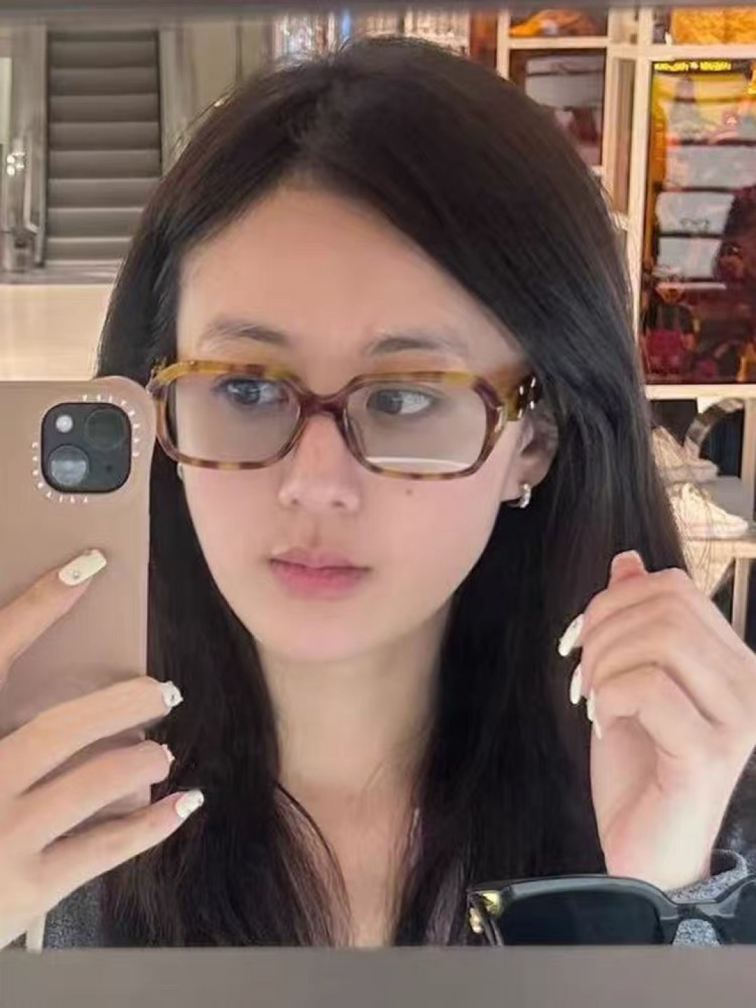 。。2035新明星同款GM眼镜框女素颜眼镜架男黑玳瑁框近视防蓝光平光镜