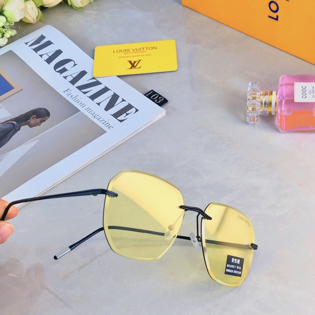 。。Louis vuitto*高清尼龙偏光太阳镜变色镜无框太阳镜眼镜钓鱼墨镜