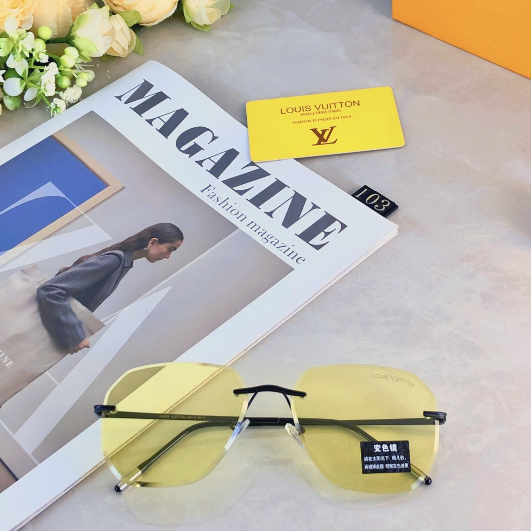。。Louis vuitto*高清尼龙偏光太阳镜变色镜无框太阳镜眼镜钓鱼墨镜