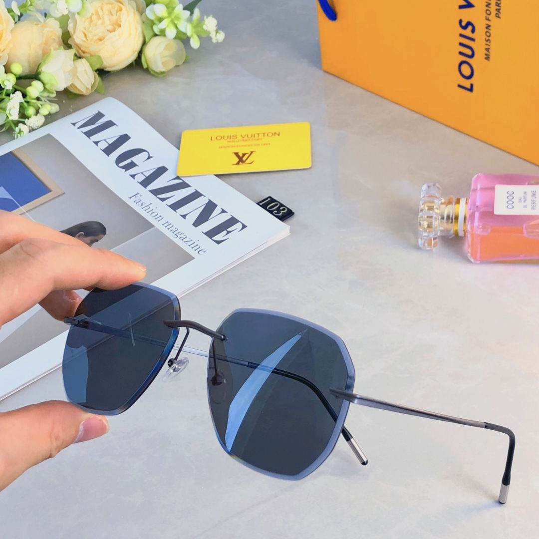 。。Louis vuitto*高清尼龙偏光太阳镜变色镜无框太阳镜眼镜钓鱼墨镜