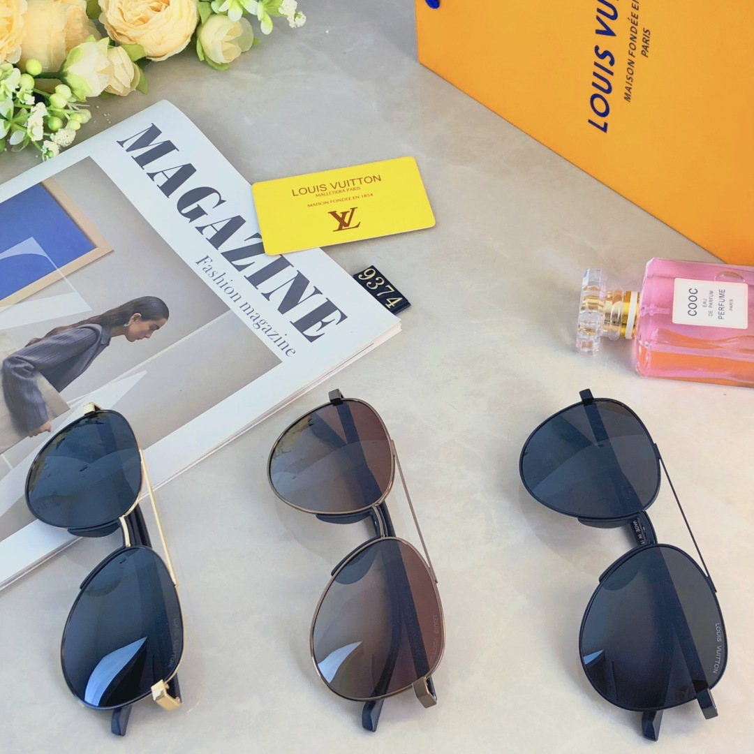 。。Louis vuitto*太阳镜欧版金属复古风简约法式优雅墨镜