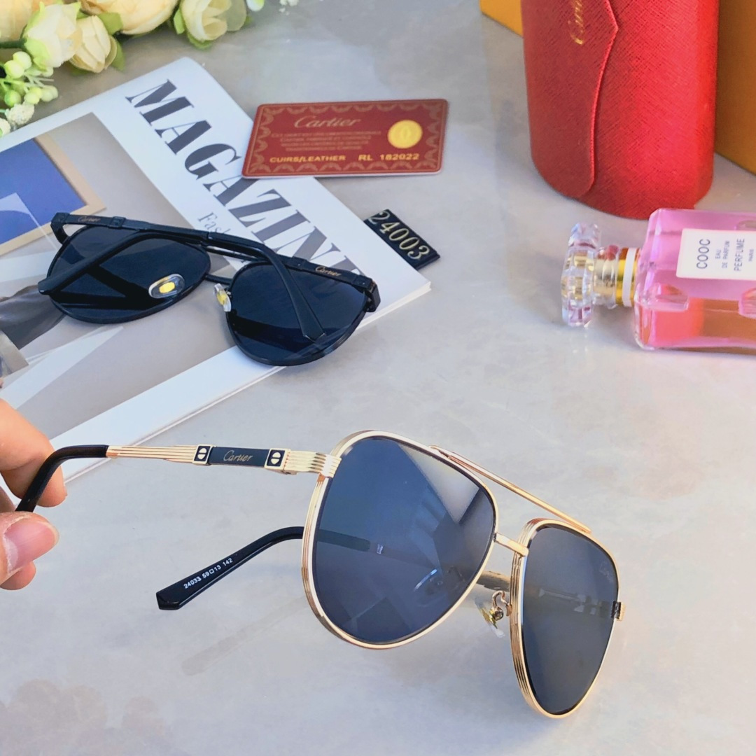 。。Cartie*新品飞行员墨镜高级防紫外线开车驾驶专用偏光太阳眼镜蛤蟆镜