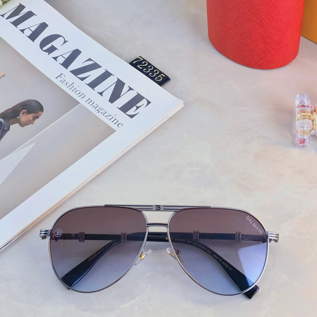 。。BALMAI*欧美复古男士朋克风墨镜金属双梁高端商务风格太阳镜UV400防晒