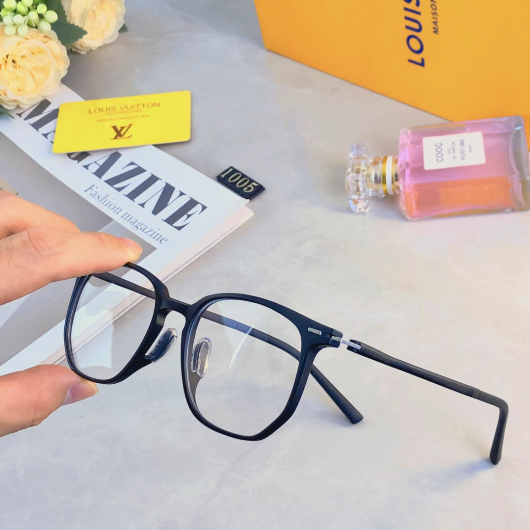 。。Louis vuitto*独立加高鼻托超轻近视眼镜女款配度数素颜大框眼睛架男方圆脸镜框