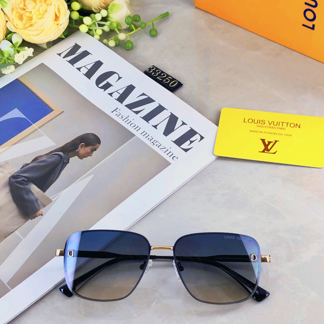 。。Louis vuitto*优雅复古墨镜甜酷辣妹凹造型网红同款防紫外线配饰太阳眼镜