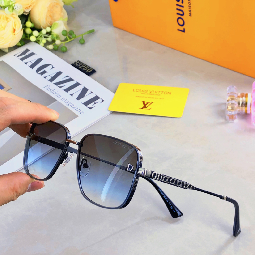 。。Louis vuitto*优雅复古墨镜甜酷辣妹凹造型网红同款防紫外线配饰太阳眼镜