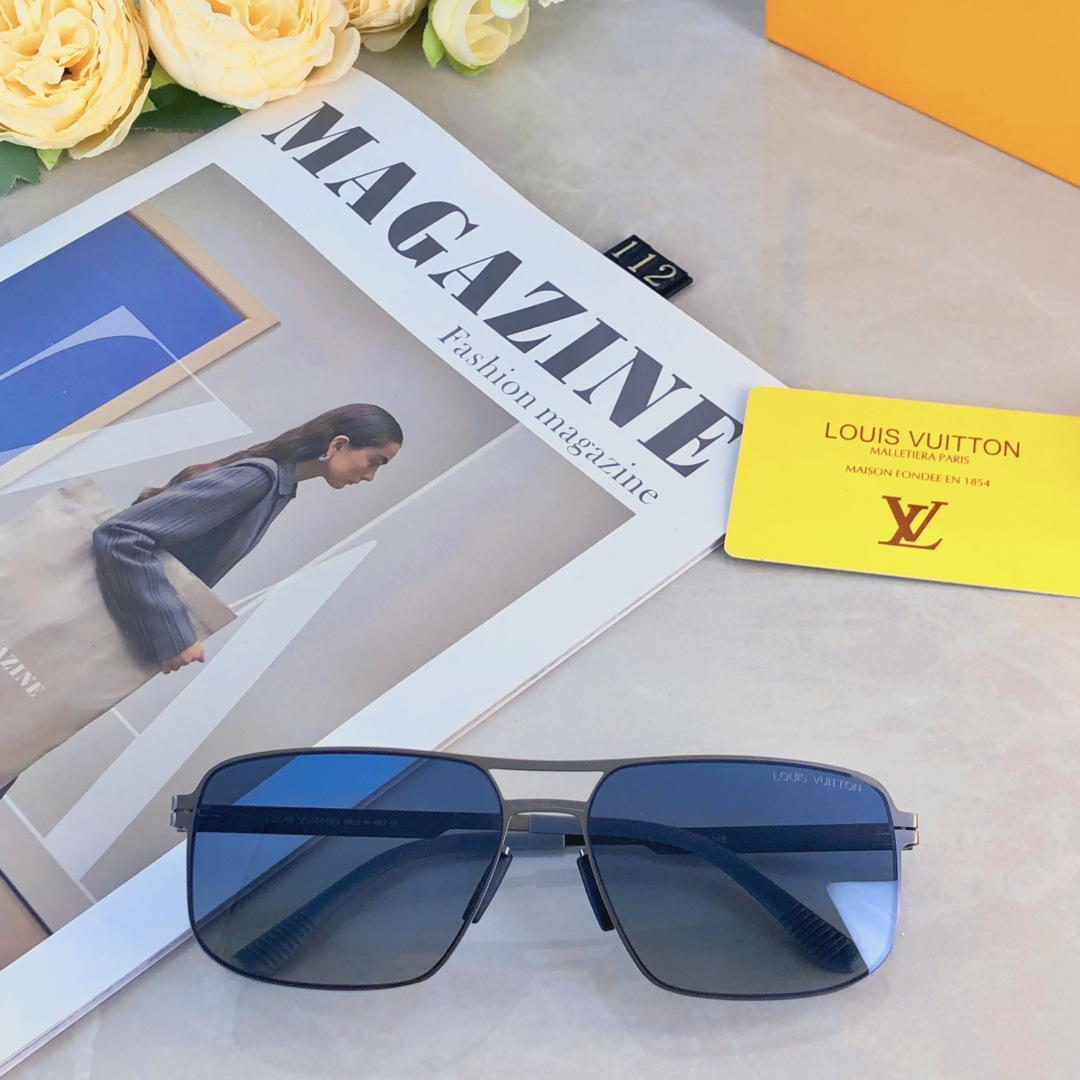 。。Louis vuitto*时尚尼龙偏光太阳镜 潮流金属男款墨镜 超轻司机开车钓鱼遮阳眼镜