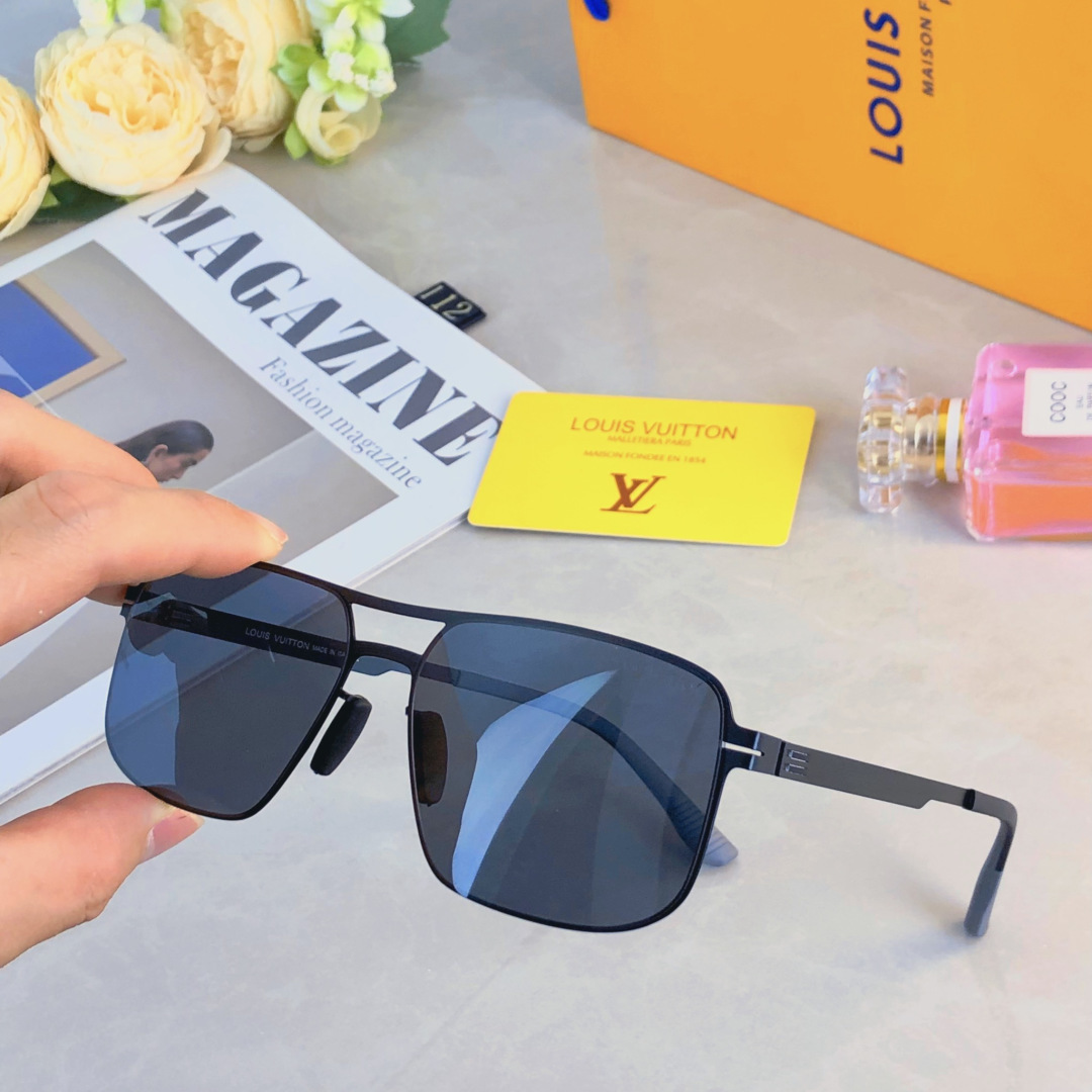 。。Louis vuitto*时尚尼龙偏光太阳镜 潮流金属男款墨镜 超轻司机开车钓鱼遮阳眼镜