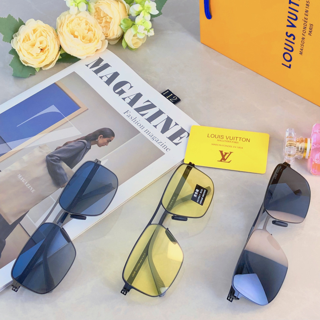 。。Louis vuitto*时尚尼龙偏光太阳镜 潮流金属男款墨镜 超轻司机开车钓鱼遮阳眼镜