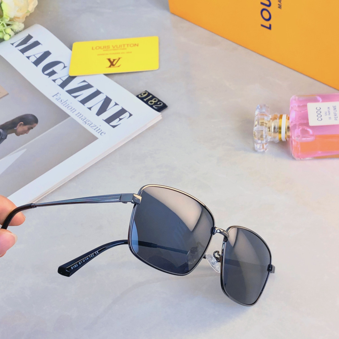 。。Louis vuitto*墨镜男潮方形个性耍酷眼镜 男士经典金属框单梁百搭太阳镜