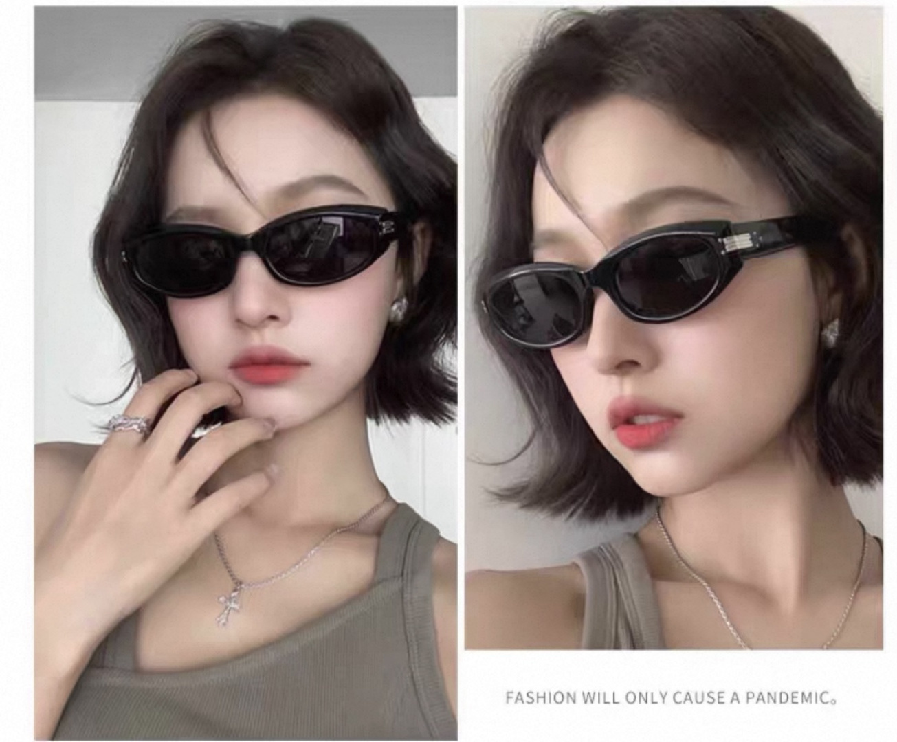 。。Louis vuitto*猫眼素颜黑超偏光太阳镜男女网红气质辣妹复古潮防紫外线墨镜