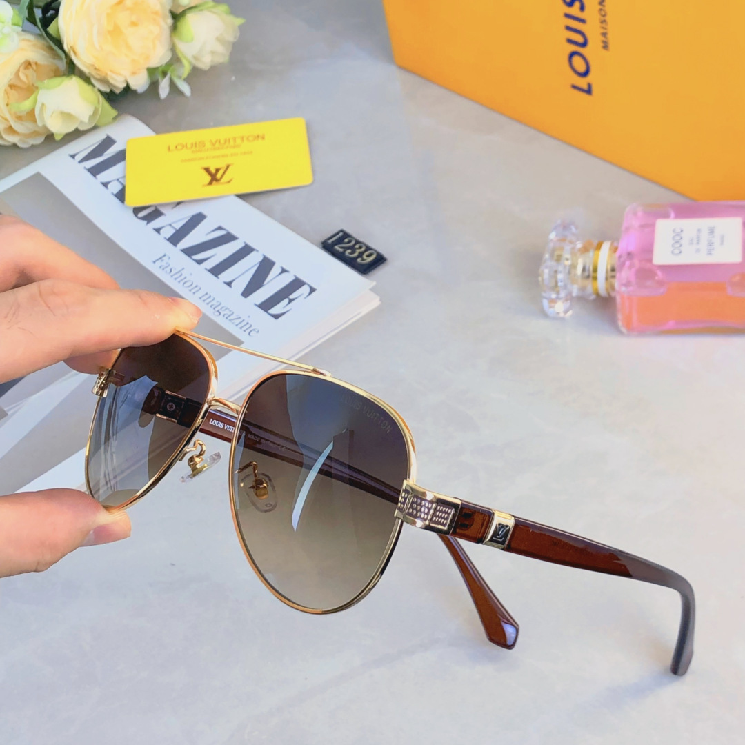 。。Louis vuitto*情侣款复古飞行员太阳镜男女高颜值时尚街拍遮阳防晒墨镜拍照旅游