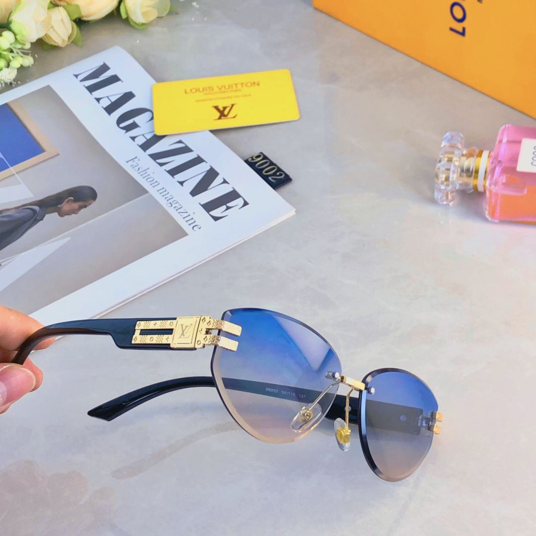。。Louis vuitto*椭圆形无框切边墨镜辣妹街拍凹造型防晒装饰太阳镜
