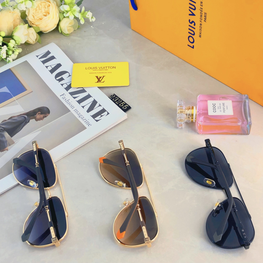 。。Louis vuitto*时尚墨镜太阳镜休闲运动钓鱼高清防晒方形百搭黑色