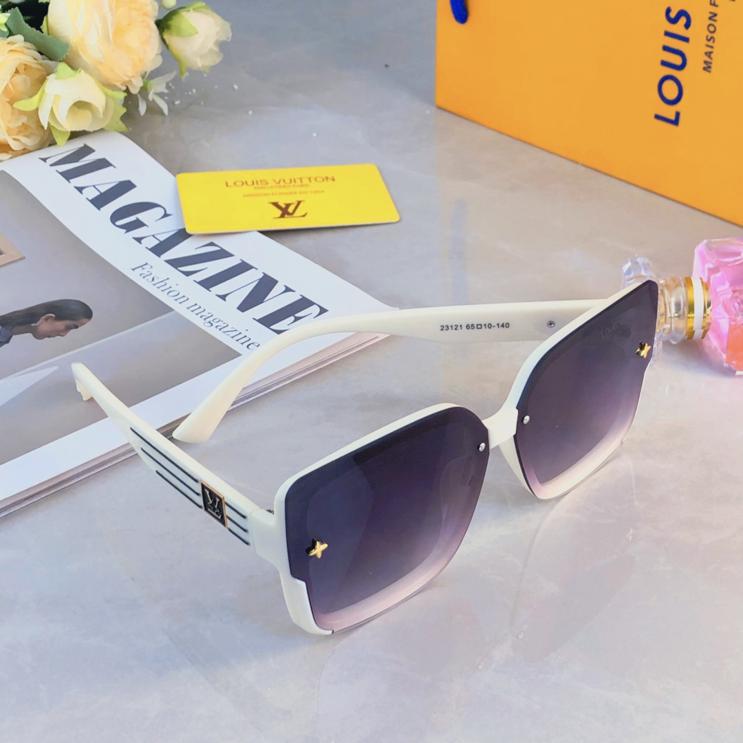 。。Louis vuitto*气质方形墨镜女款潮圆脸高级感遮阳防紫外线太阳镜