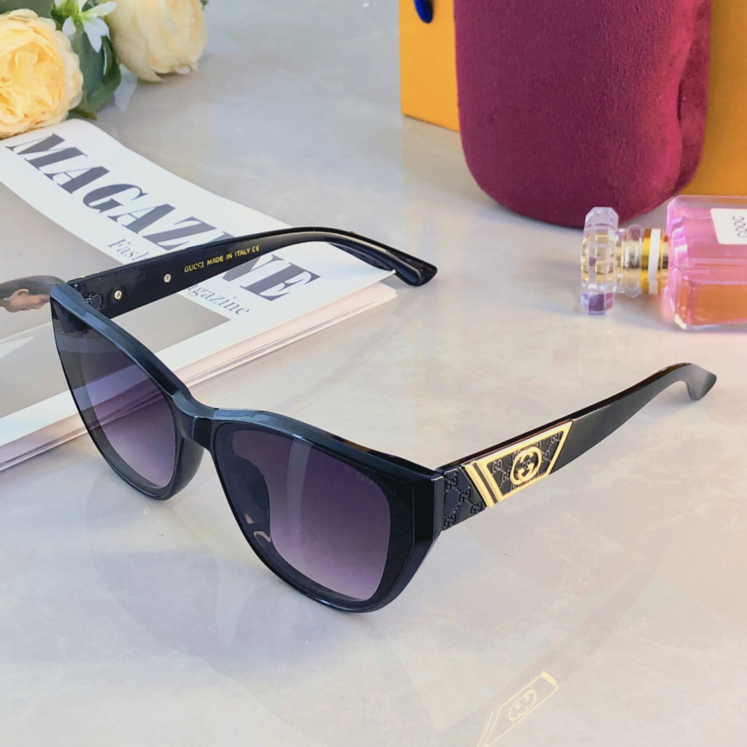 。。Gucc*欧美时尚潮流太阳镜女款复古方框墨镜户外旅游街拍防晒太阳眼镜