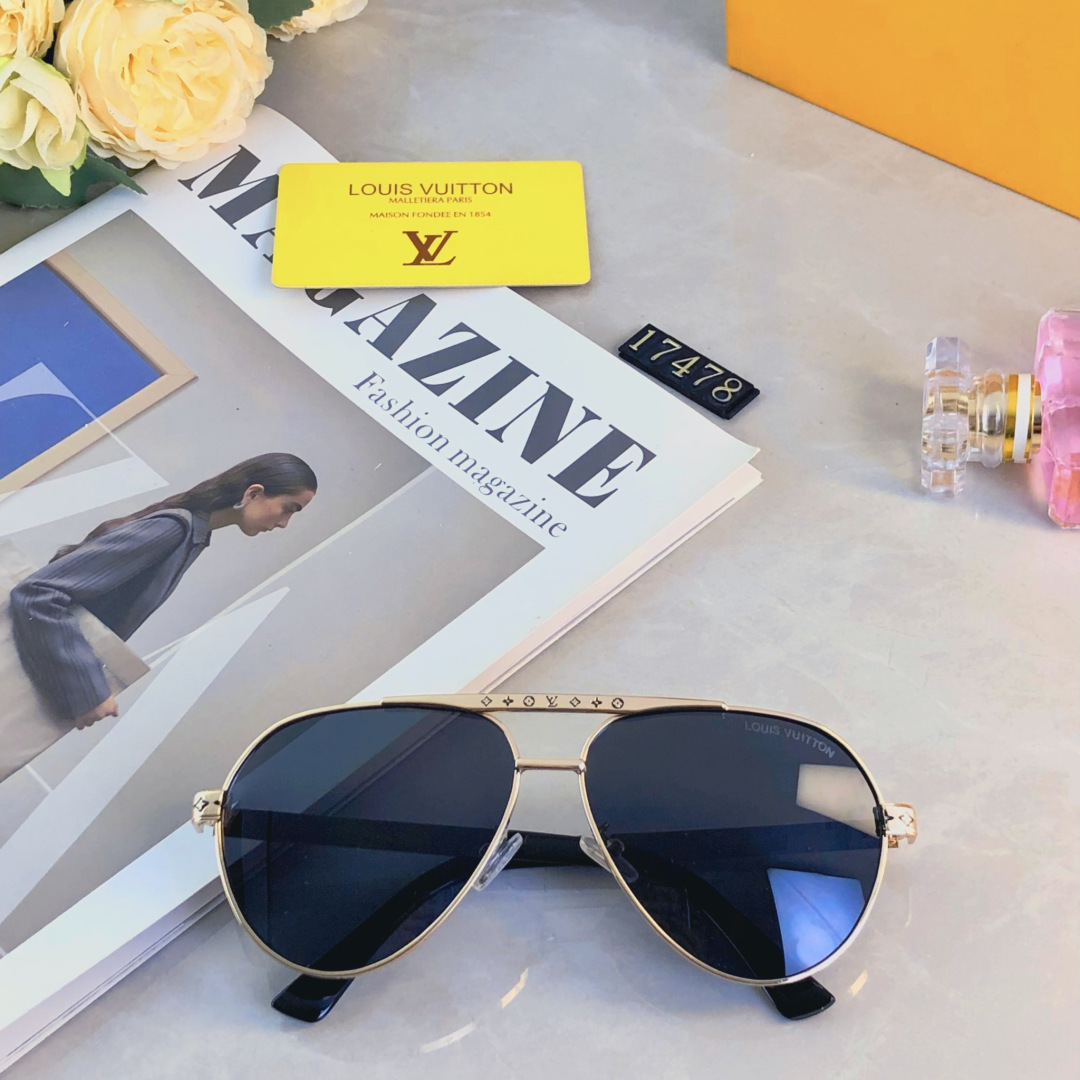 。。Louis vuitto*新款太阳镜欧美爆款金属双梁时尚大框墨镜驾驶开车太阳眼镜