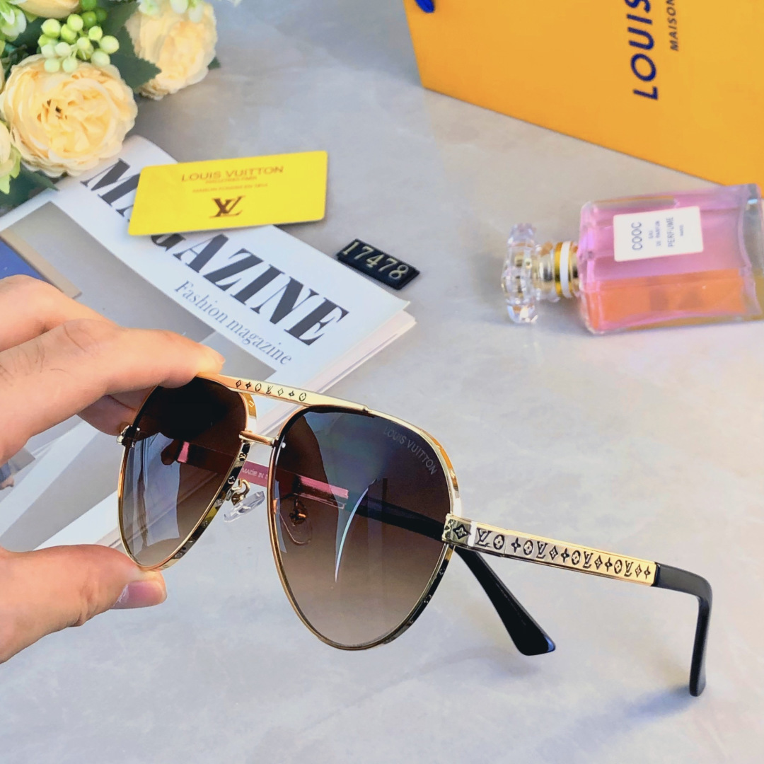 。。Louis vuitto*新款太阳镜欧美爆款金属双梁时尚大框墨镜驾驶开车太阳眼镜