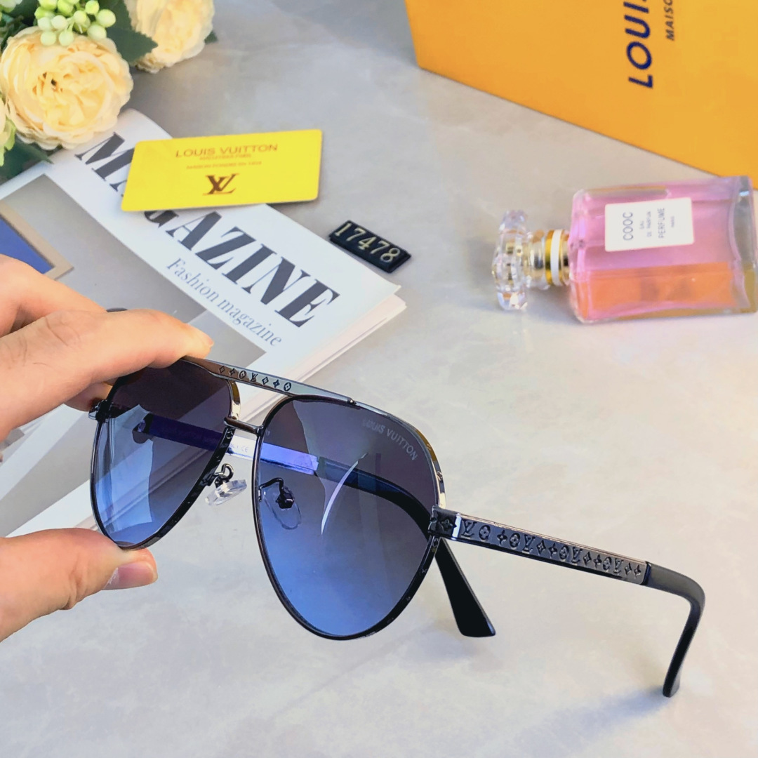 。。Louis vuitto*新款太阳镜欧美爆款金属双梁时尚大框墨镜驾驶开车太阳眼镜