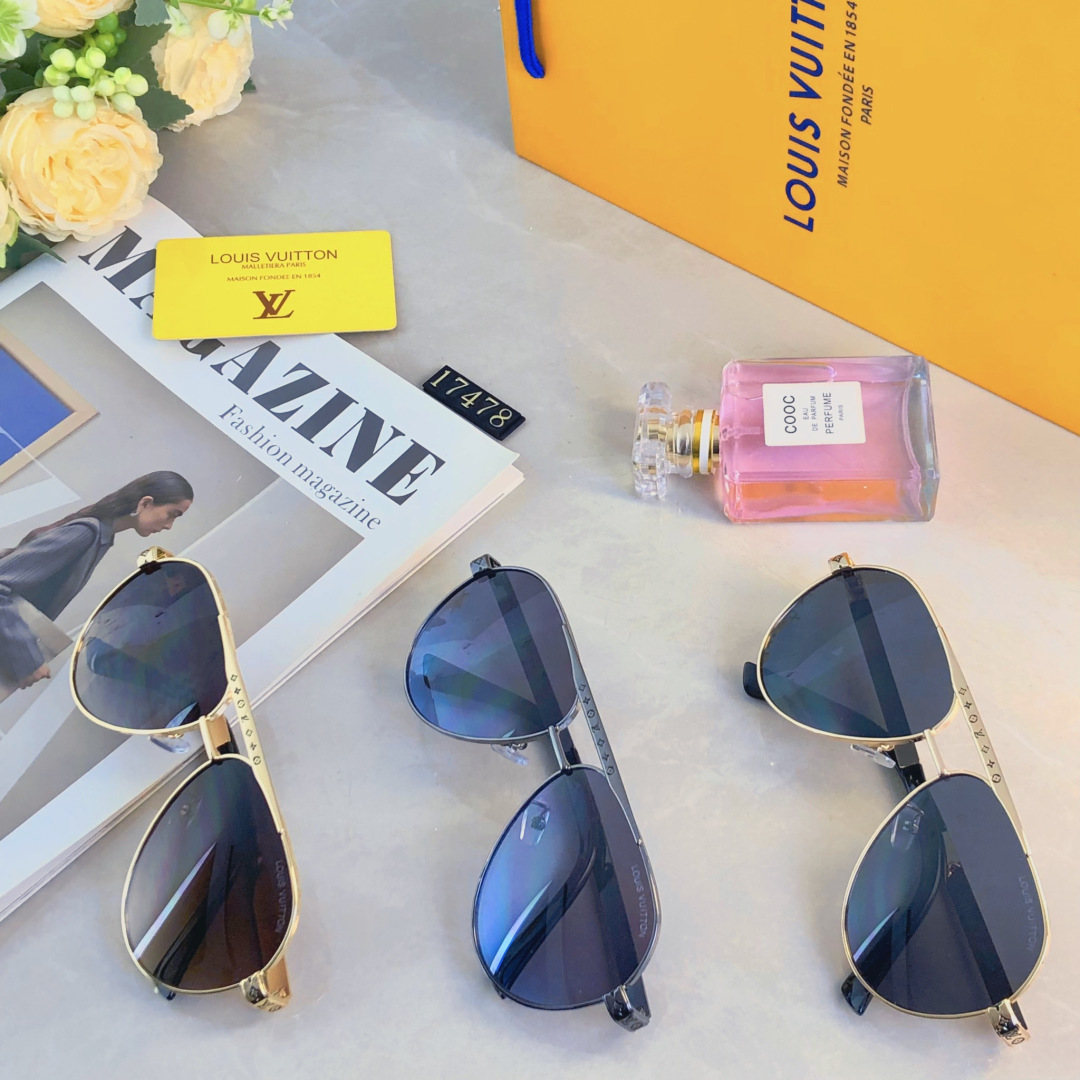 。。Louis vuitto*新款太阳镜欧美爆款金属双梁时尚大框墨镜驾驶开车太阳眼镜