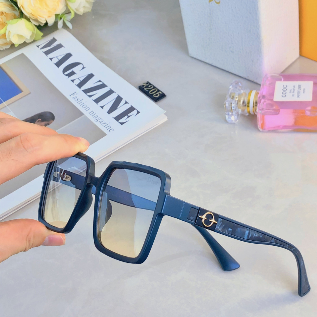 。。Dio*高级感墨镜女时髦辣妹风2025年新款方形大框眼镜开车太阳镜凹造型