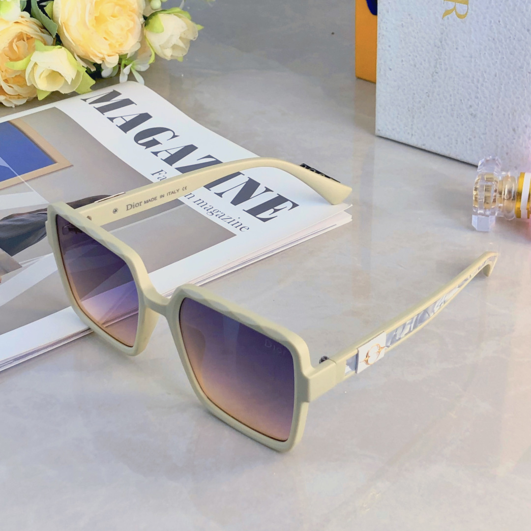 。。Dio*高级感墨镜女时髦辣妹风2025年新款方形大框眼镜开车太阳镜凹造型