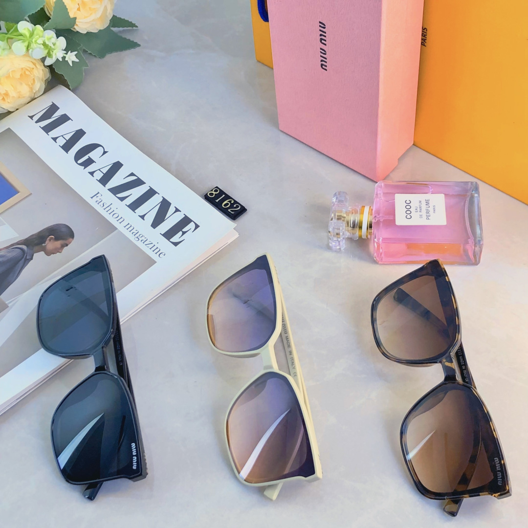 。。miumi*简约时尚方形太阳镜小红书网红同款豹纹太阳眼镜遮阳防晒墨镜个性