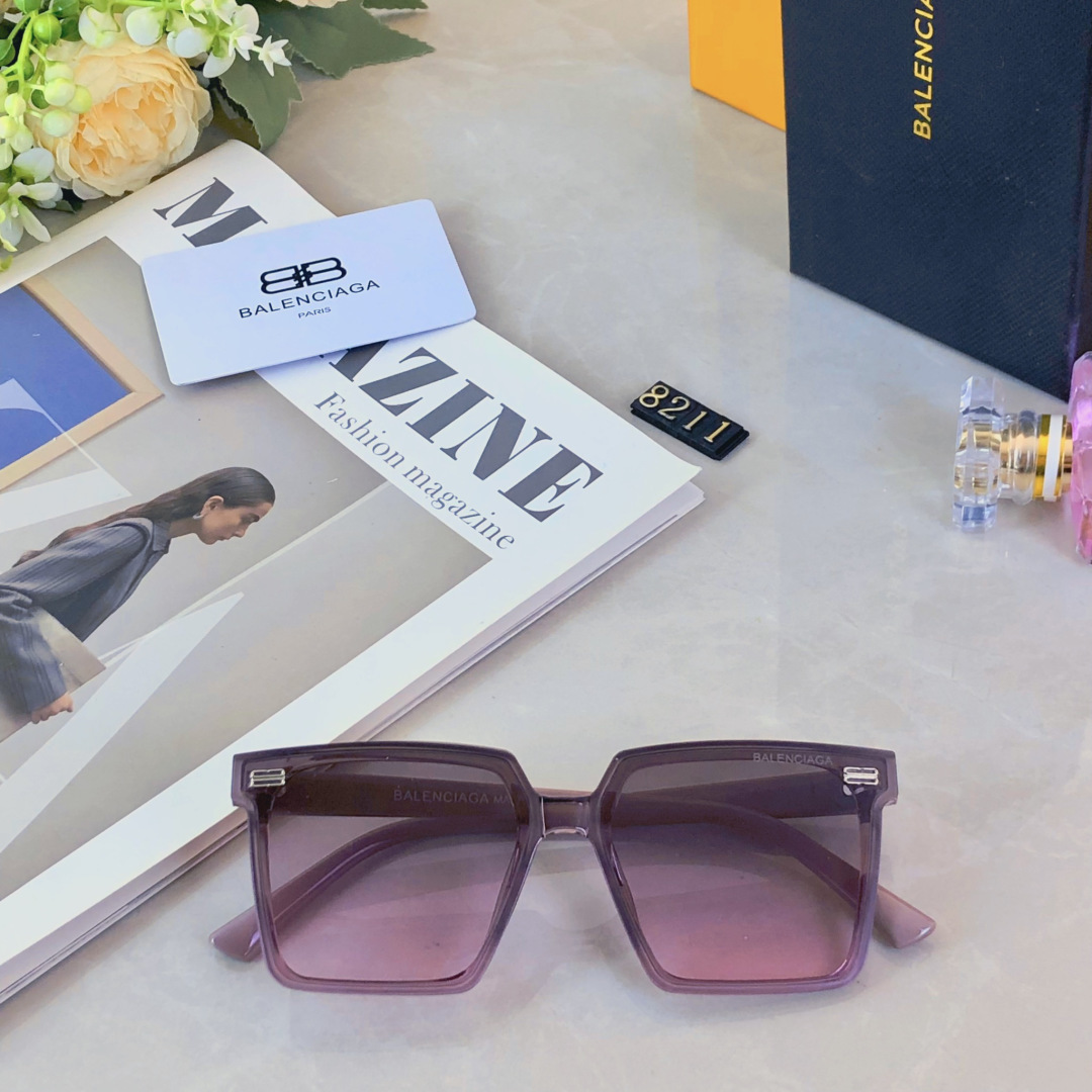 。。Balenciag*韩版时尚ins连体墨镜女网红款高级感街拍防紫外线太阳镜男潮