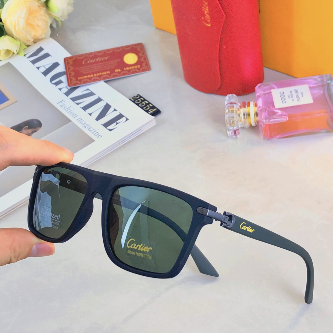 。。Cartie*韩版太阳镜男女个性方框百搭墨镜时尚黑框凹造型眼镜潮