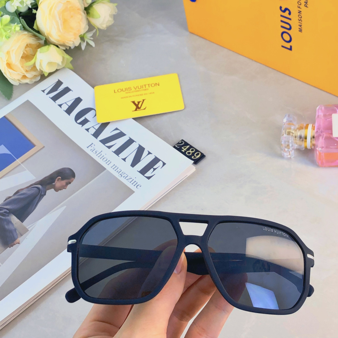 。。Louis vuitto*新款时尚双梁飞行员蛤蟆镜欧美潮流太阳镜驾驶情侣女太阳眼镜