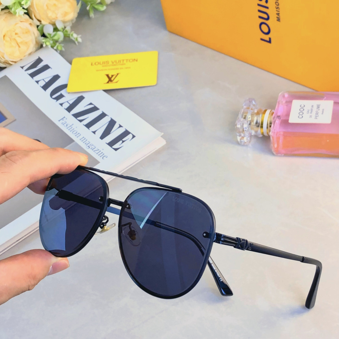 。。Louis vuitto*2025新款欧美墨镜飞行员金属百搭防紫外线眼镜复古太阳眼镜