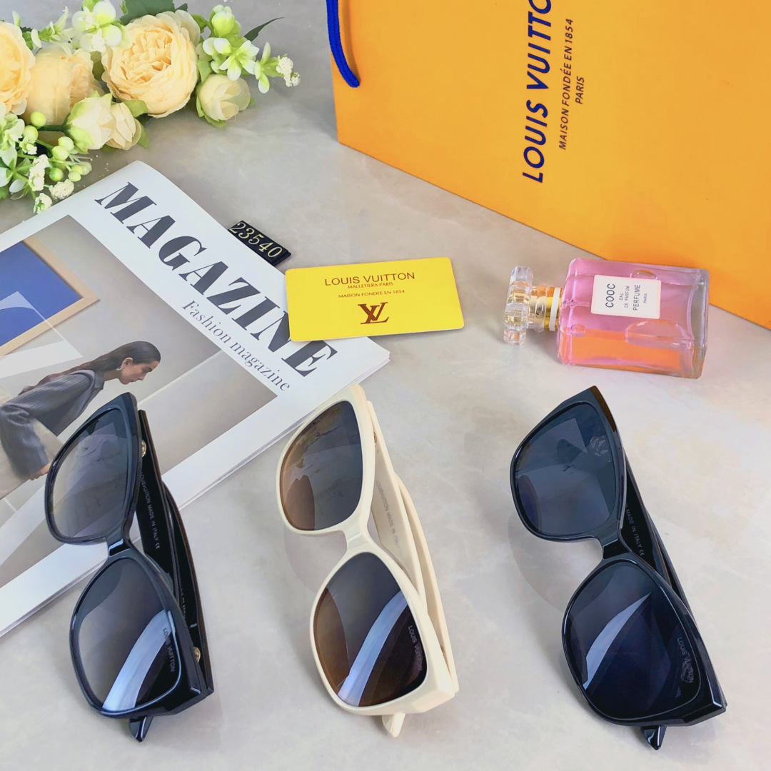 。。LOUISVUITTO*韩版复古方形大框墨镜女夏季旅行遮阳网红甜辣显脸小高级感太阳镜