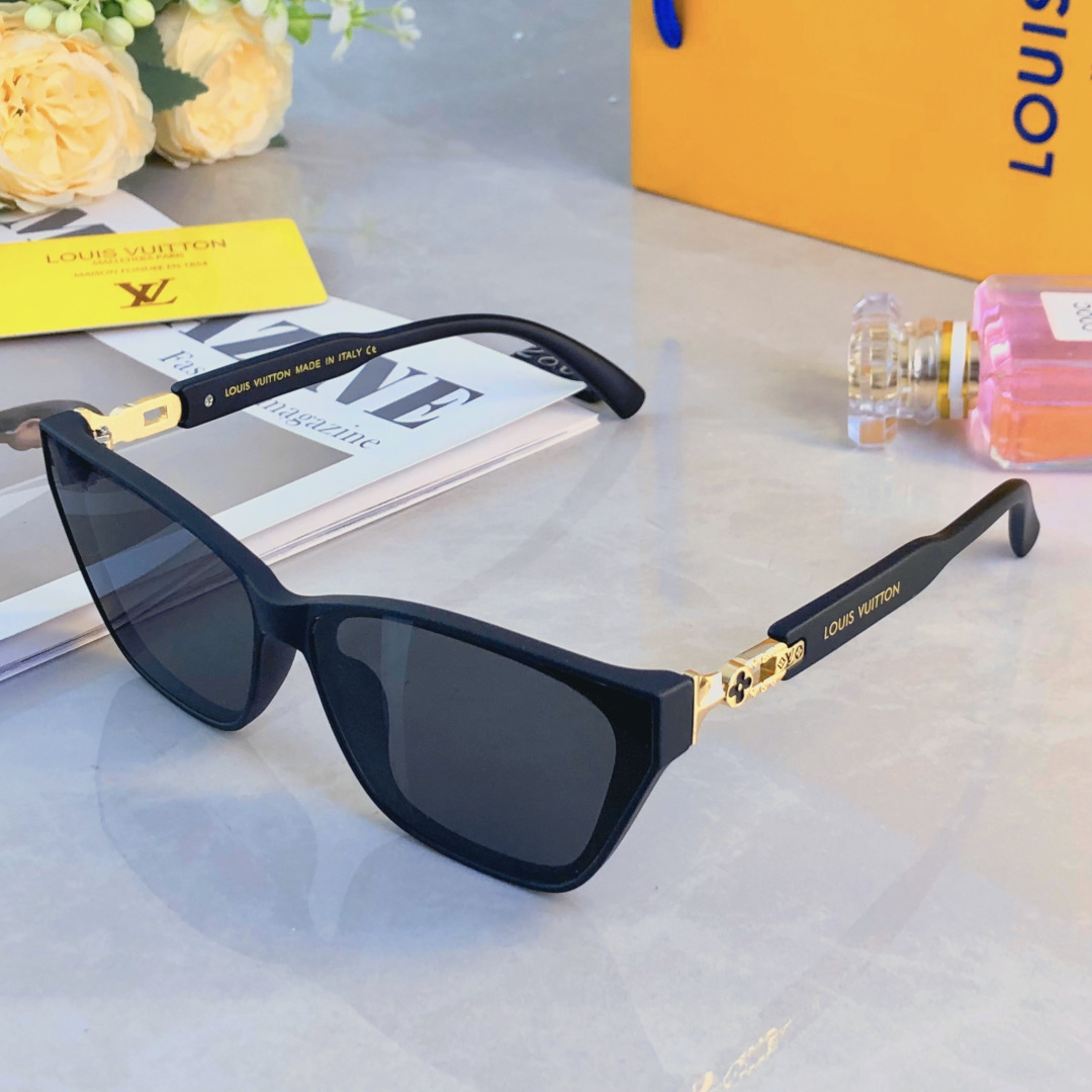 。。LOUISVUITTO*欧美时尚墨镜女潮方形法式高级感凹造型太阳镜防紫外线