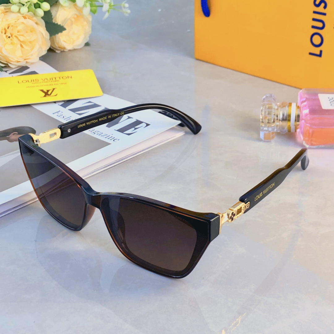 。。LOUISVUITTO*欧美时尚墨镜女潮方形法式高级感凹造型太阳镜防紫外线