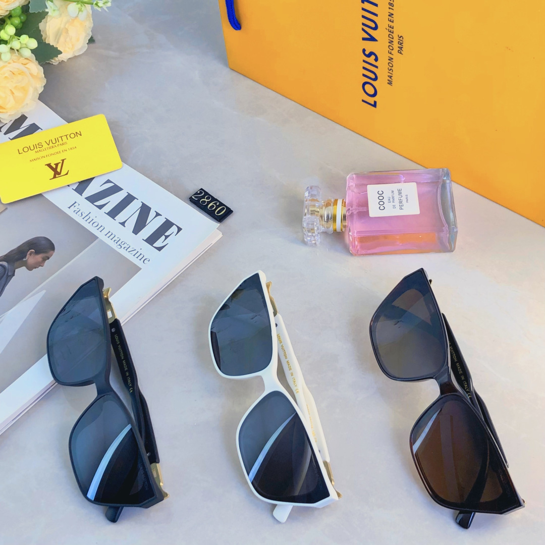 。。LOUISVUITTO*欧美时尚墨镜女潮方形法式高级感凹造型太阳镜防紫外线