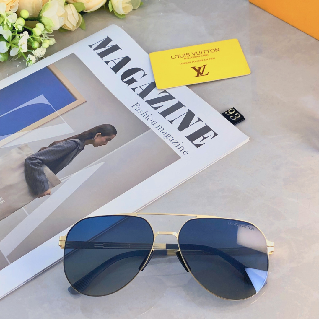 。。Louis vuitto*经典尼龙偏光不锈钢墨镜 复古飞行员墨镜超弹无螺丝蛤蟆镜男潮