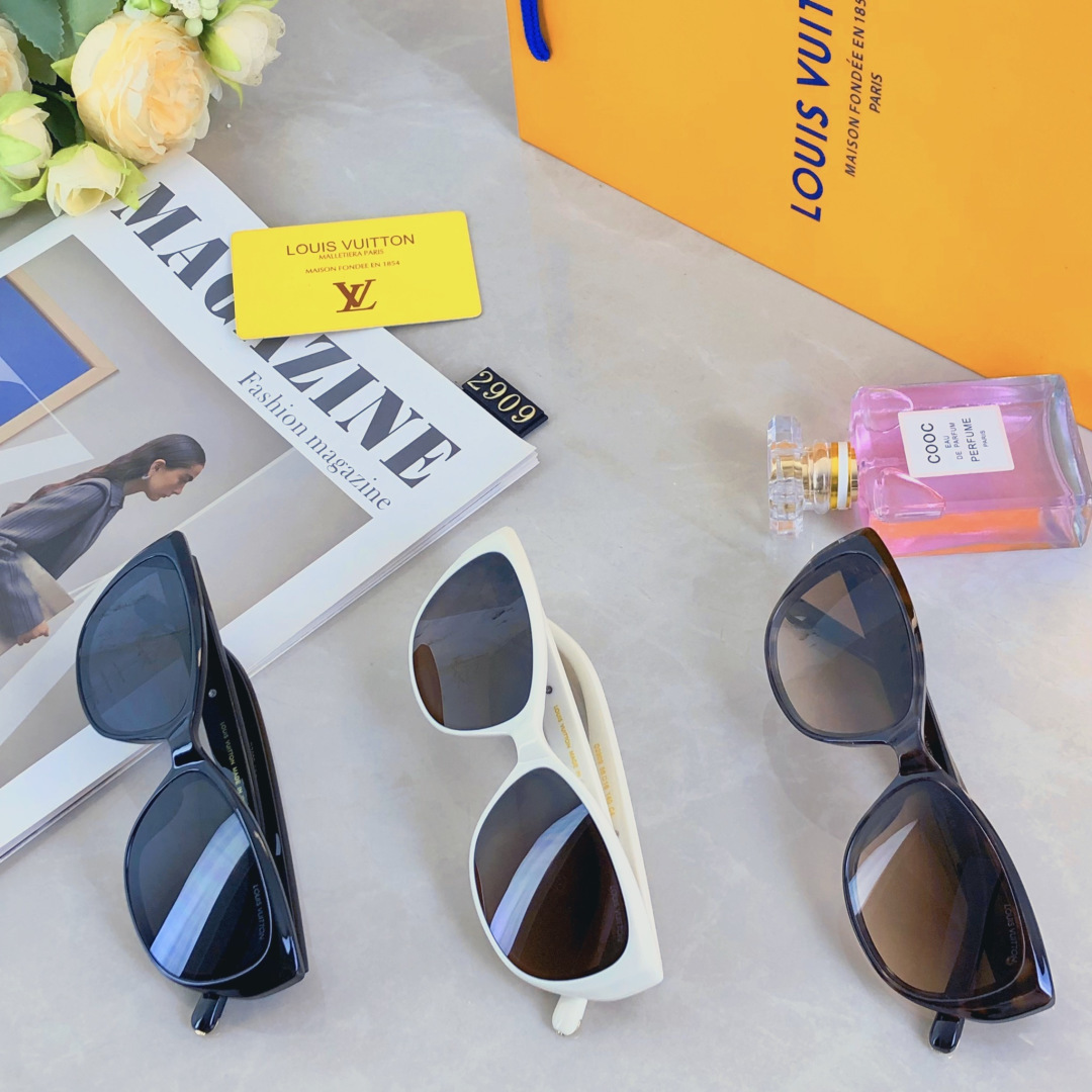 。。Louis vuitto*美式复古猫眼墨镜女潮ins网红款Y2K辣妹街拍防晒太阳眼镜男款