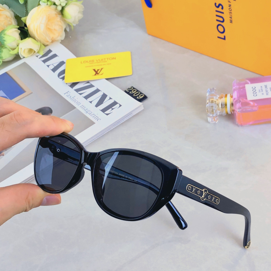 。。Louis vuitto*美式复古猫眼墨镜女潮ins网红款Y2K辣妹街拍防晒太阳眼镜男款