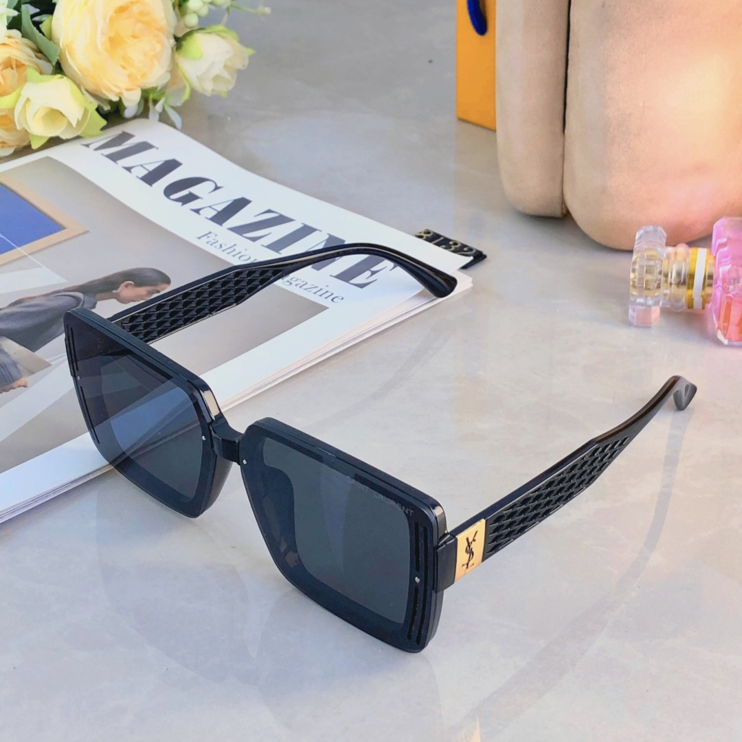 。。Ysl新款方形字母百搭太阳镜气质简约欧美风墨镜女防紫外线超轻ins风