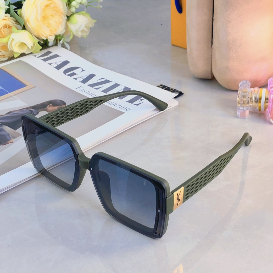 。。Ysl新款方形字母百搭太阳镜气质简约欧美风墨镜女防紫外线超轻ins风