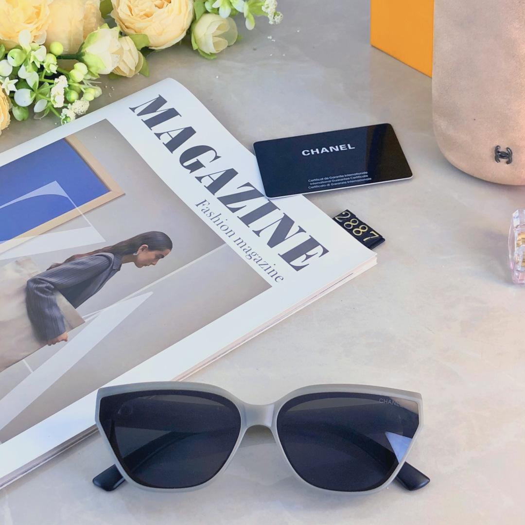 。。Chane*2025新款欧美时尚太阳镜女个性街拍遮阳墨镜女跨境潮