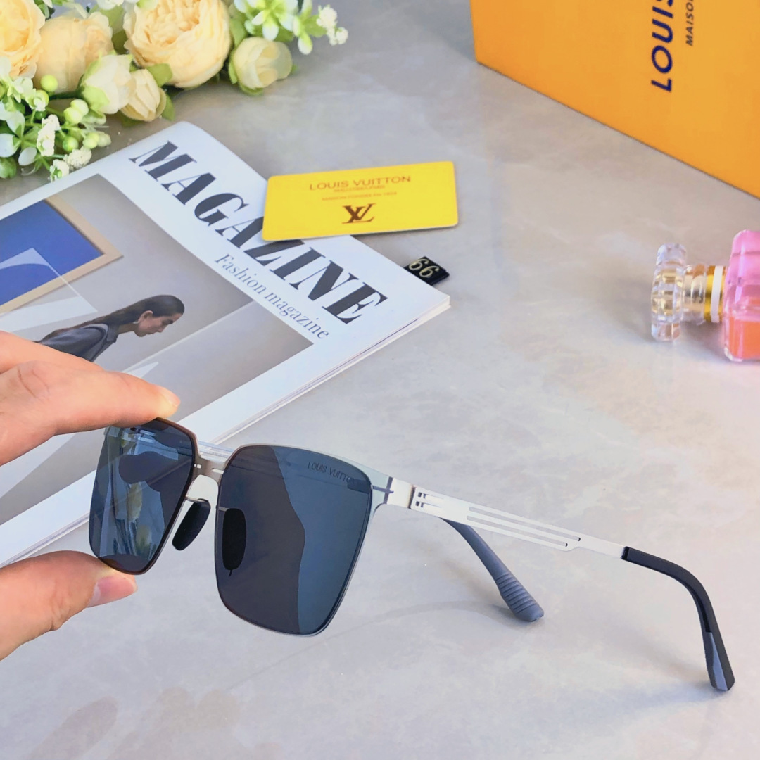 。。Louis vuitto*男士开车无螺丝金属太阳镜高清尼龙偏光墨镜女防紫外线潮