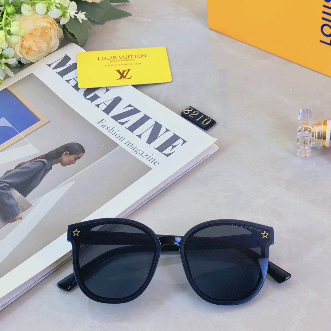 🔥🔥Louis vuitto*复古方框简约墨镜女款高级感2025新款圆脸显瘦海边遮阳防晒太阳镜