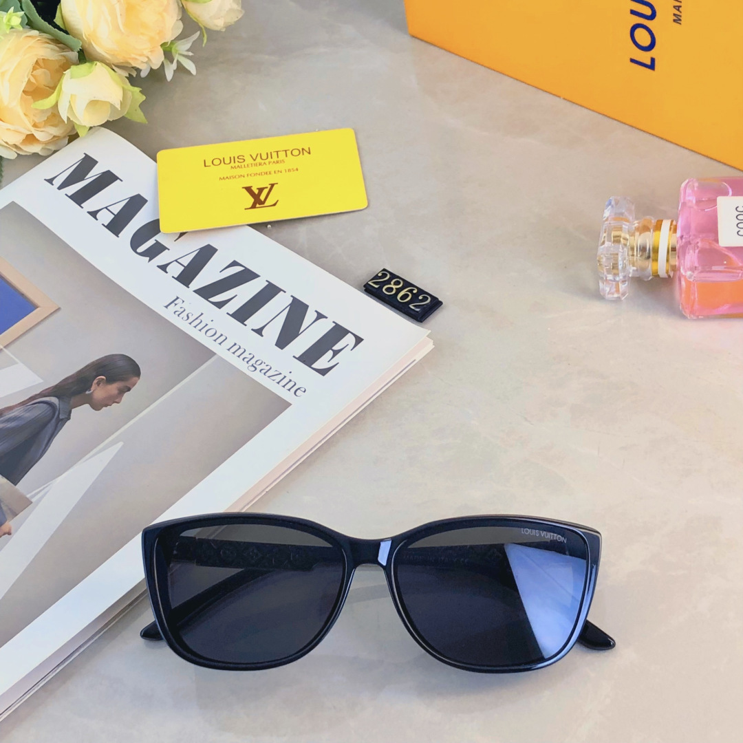 🔥🔥Louis vuitto*2025新款墨镜女高级感旅游大脸方圆脸显脸小太阳眼镜防眩光紫外线