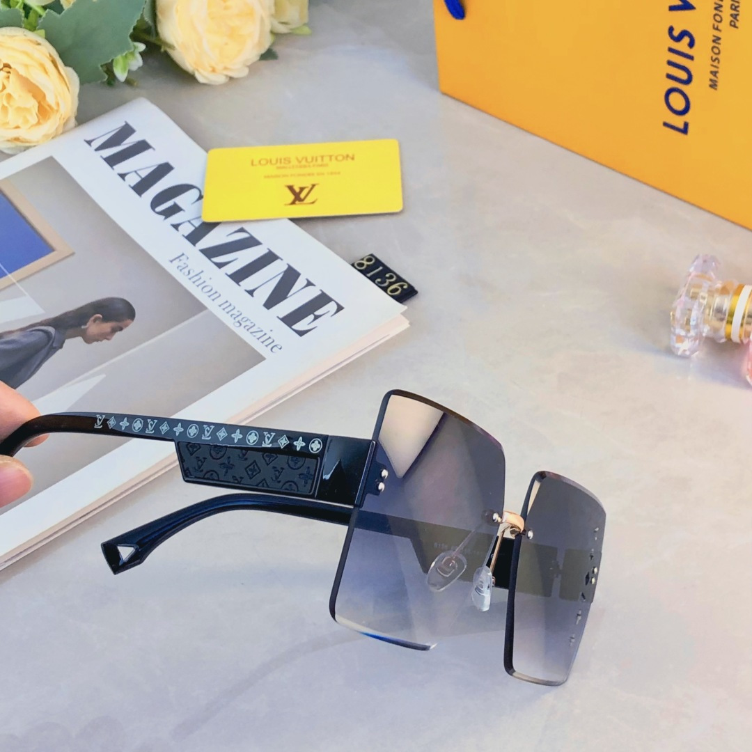 🔥🔥Louis vuitto*时尚切边百搭气质显瘦墨镜女款防紫外线档太阳镜