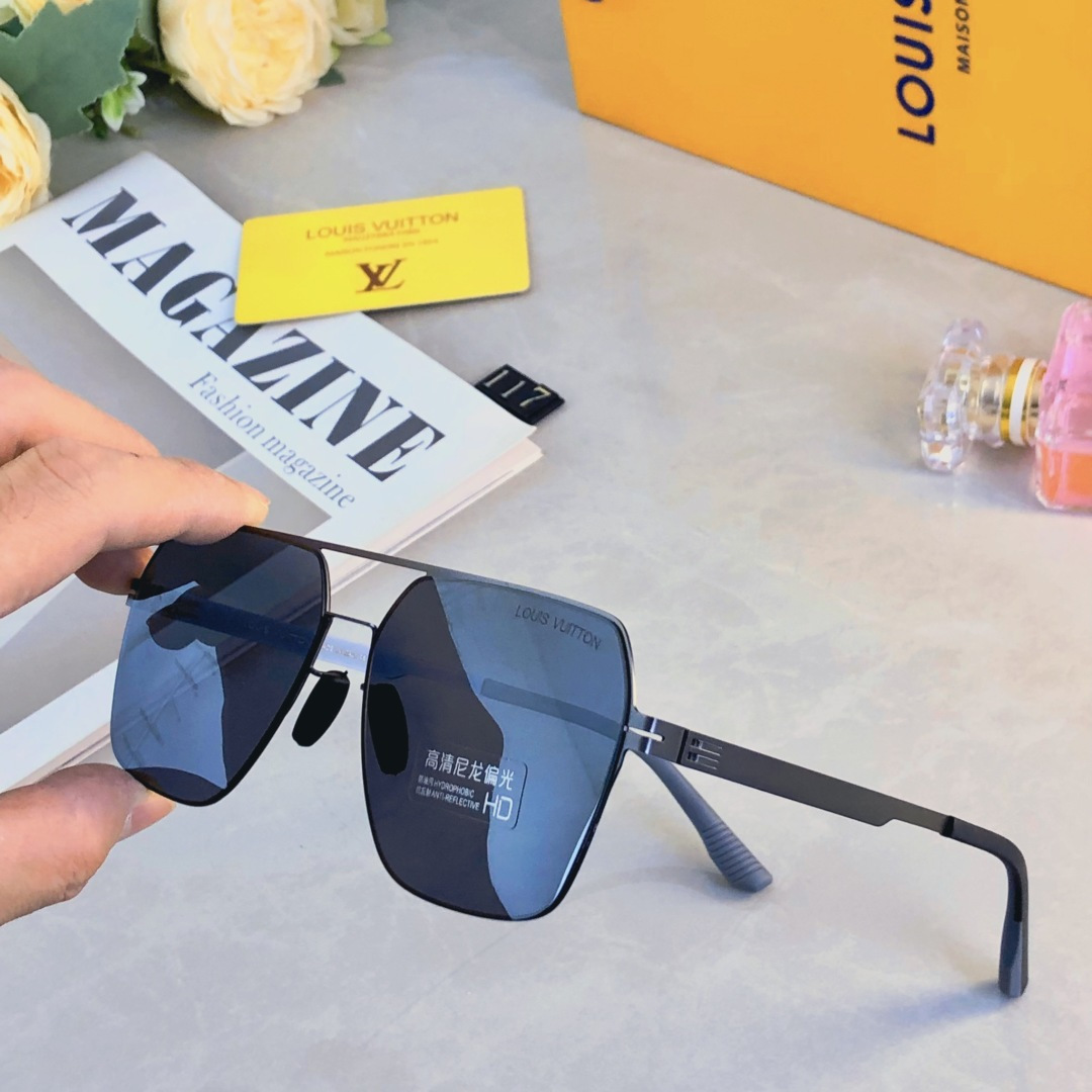 🔥🔥Louis vuitto*感光变色墨镜男痞帅复古超轻帅气开车驾驶防紫外线太阳镜遮阳防晒