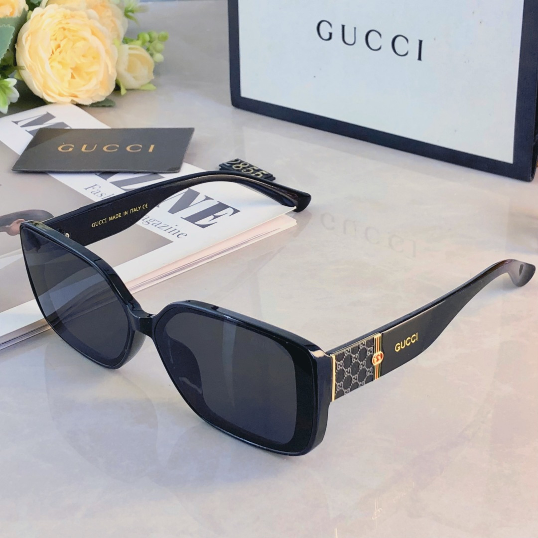 🔥🔥Gucc*欧美潮流方形墨镜女高级感轻奢风时尚百搭网红街拍防晒眼镜