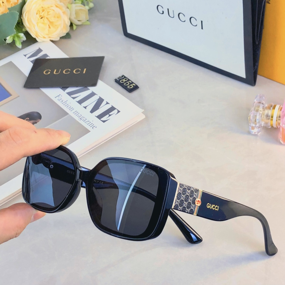 🔥🔥Gucc*欧美潮流方形墨镜女高级感轻奢风时尚百搭网红街拍防晒眼镜