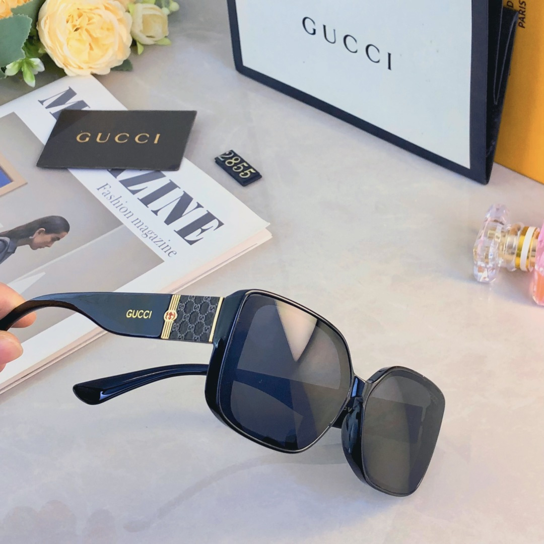 🔥🔥Gucc*欧美潮流方形墨镜女高级感轻奢风时尚百搭网红街拍防晒眼镜